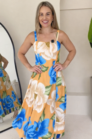 Vestido Nina Floral Laranja