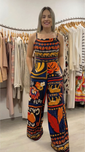 Macacão Marcele Onça Floral