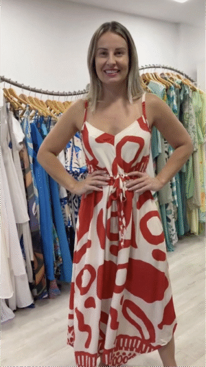 Macacão de pontas vermelho